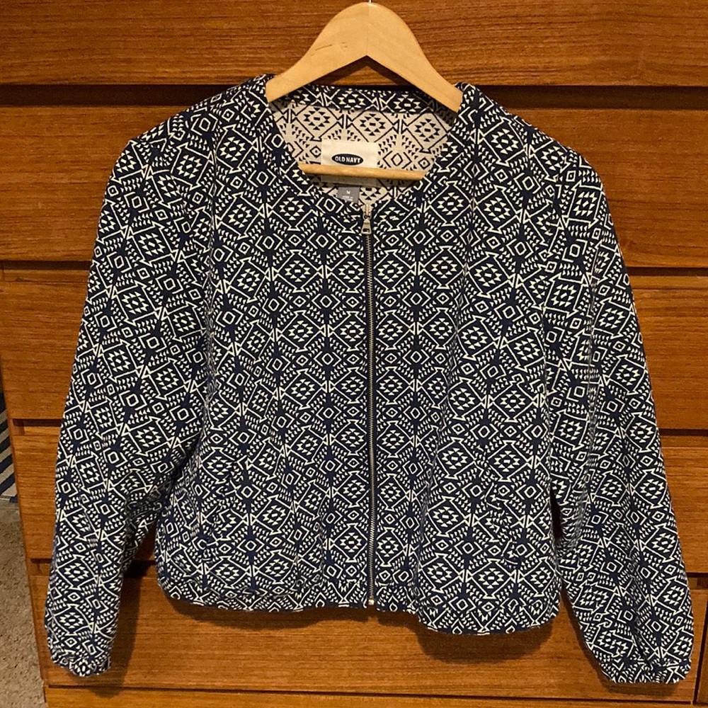 Old Navy Patterned Bomber Jacket